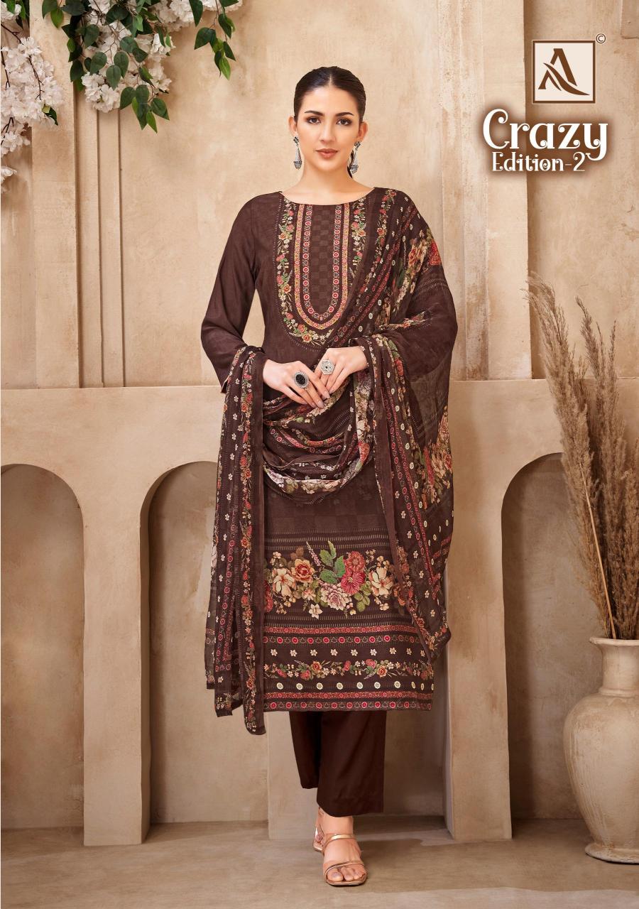 Alok Crazy catalog surat fabric dress material