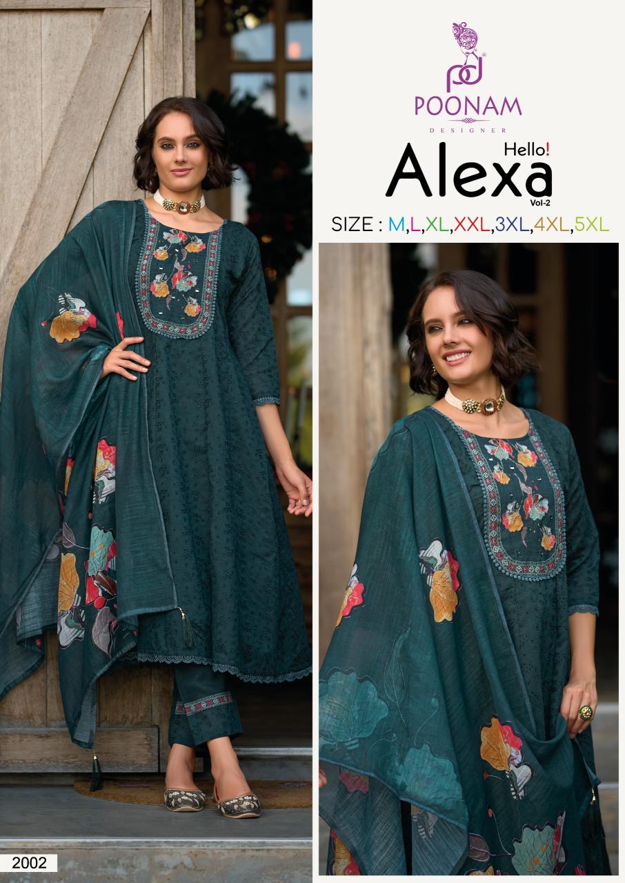 Poonam Hello Alexa Vol 2 Catalog anarkali cotton kurti india sale
