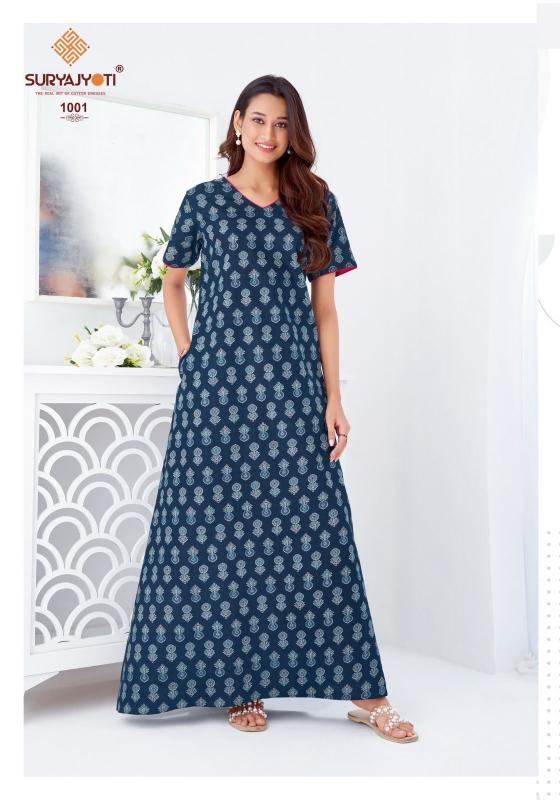 Suryajyoti Pearl vol 1 catalog ladies night dress wholesale market