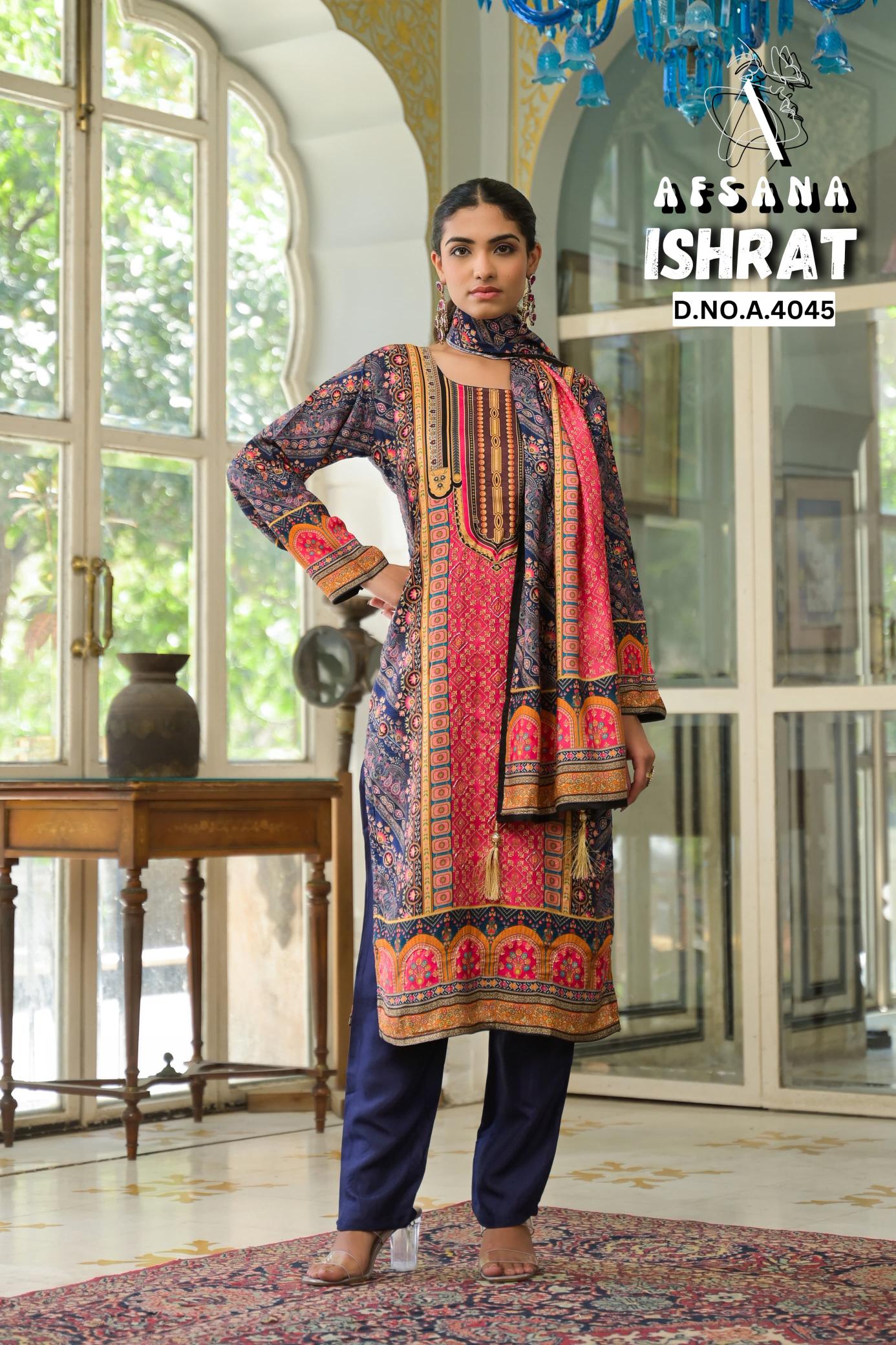 Afsana Ishrat catalog pakistani pathan suit photo