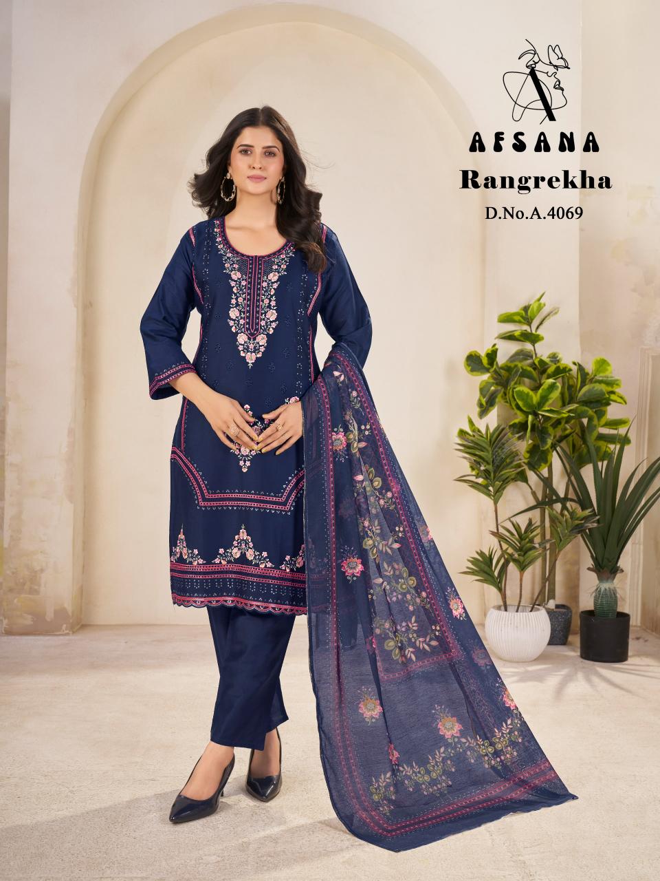 Afsana Rangrekha catalog pakistani stitched suits wholesale