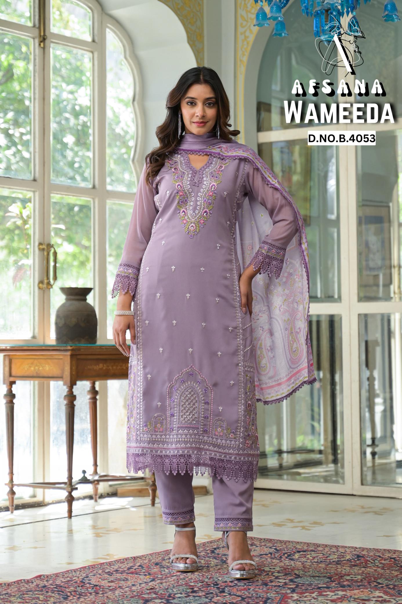 Afsana Wameeda catalog best pakistani suits shops near me