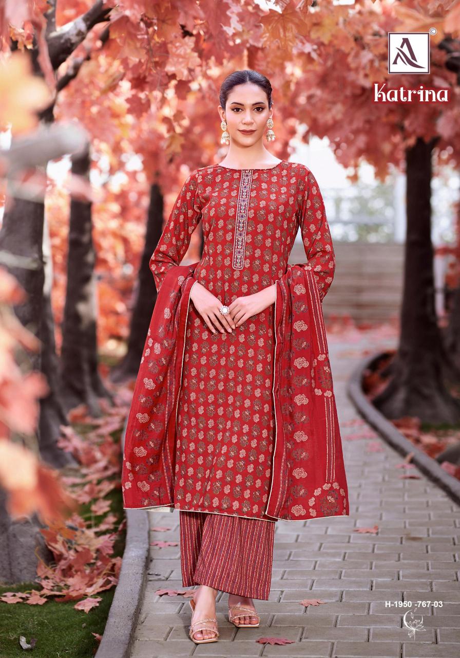 Alok Katrina catalog buy dress material in wholesale