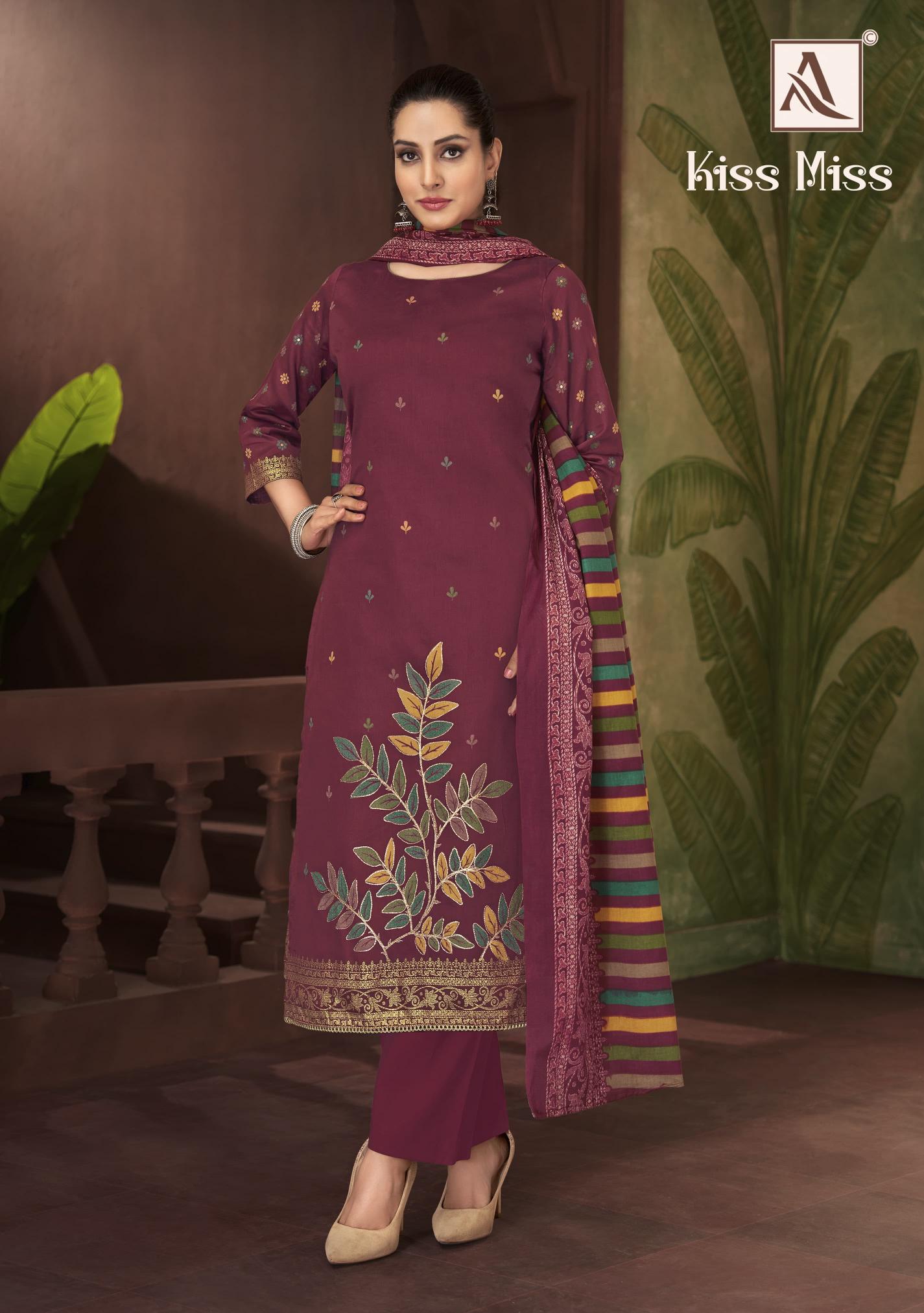 Alok Kiss Miss catalog surat dress material for sale