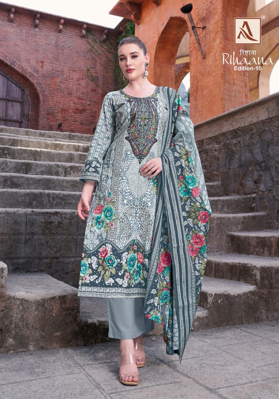 Alok Rihaana Vol 10 catalog latest dress material in surat