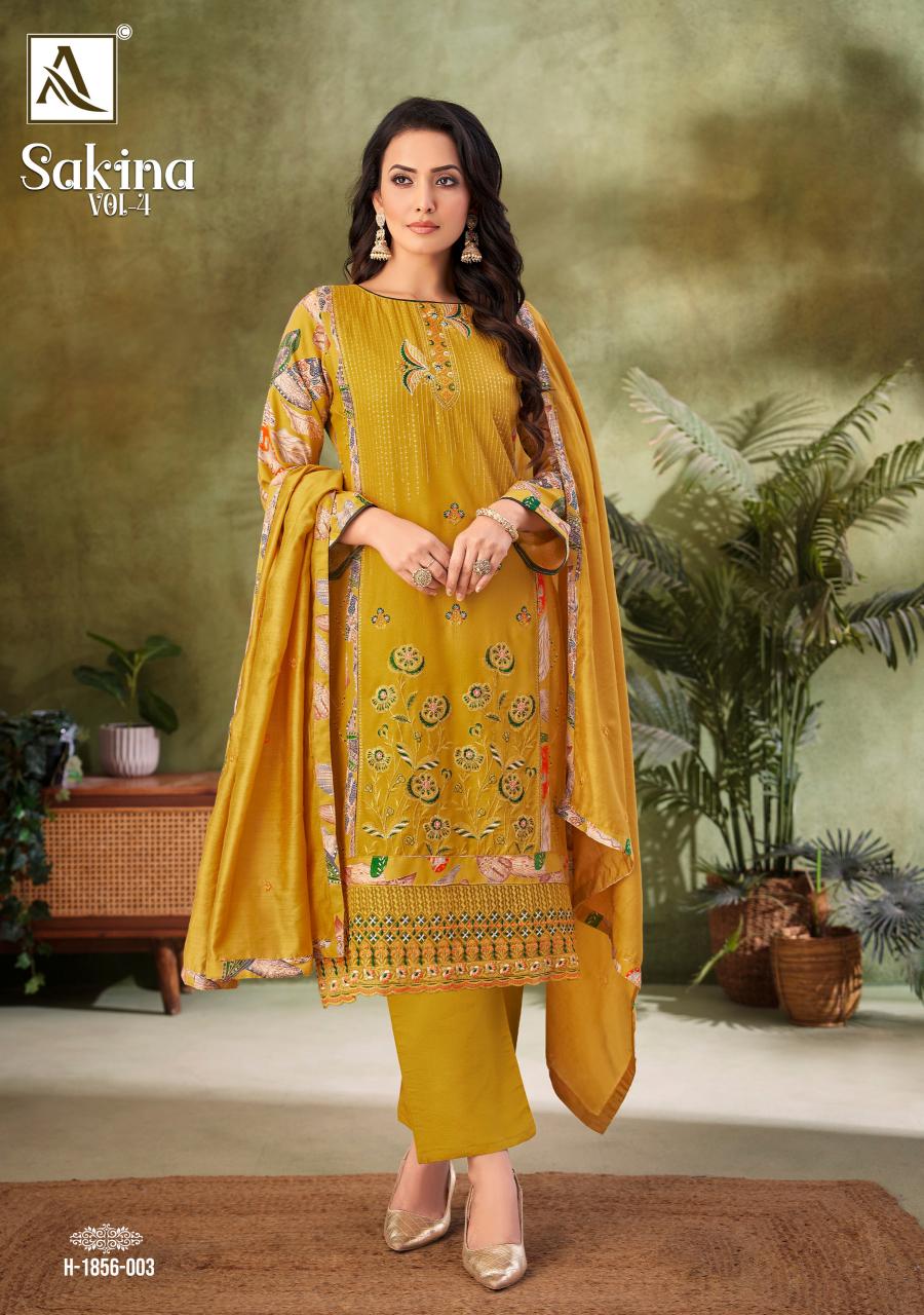 Alok Sakina Vol 4 Catalog ladies dress material manufacturer in surat