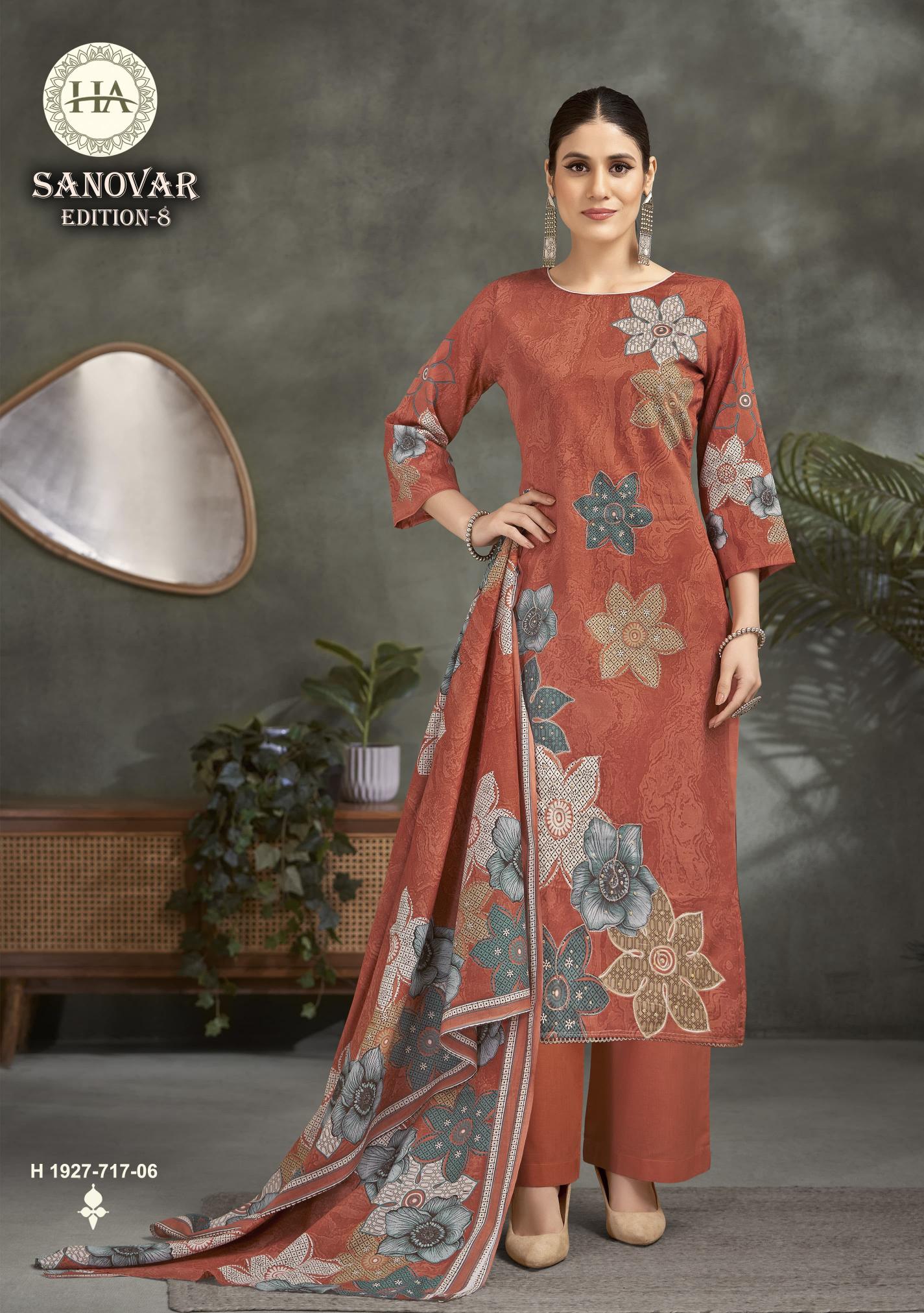 Alok Sanovar Vol 8 catalog dress material wholesale market in chandigarh