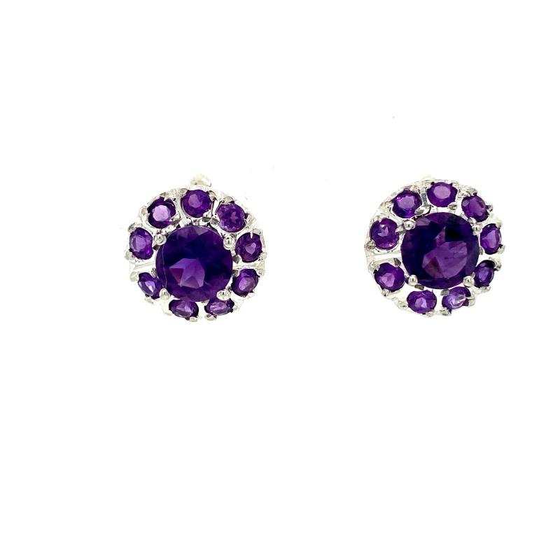Amethyst Earring in 925 Sterling Silver KST 5679 jewellery silver rate today