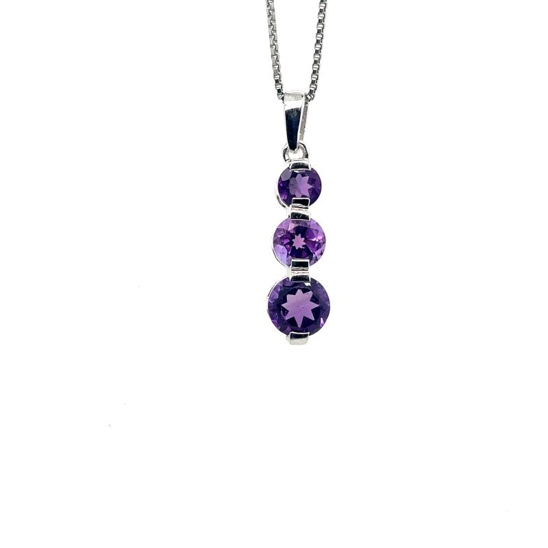 Amethyst Pendant in 925 Sterling Silver KSP 34312 silver jewellery bangalore