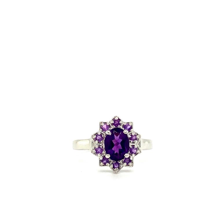 Amethyst Ring in 925 Sterling Silver KSR 13683 silver jewellery online