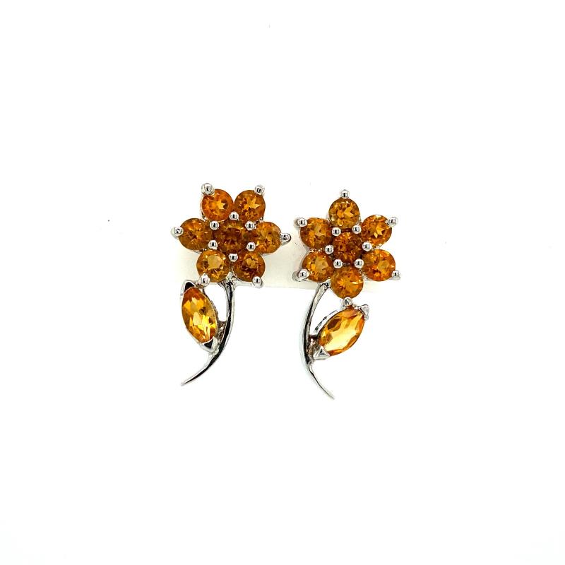 Citrine Earring in 925 Sterling Silver KST 5023 silver heavy jewellery