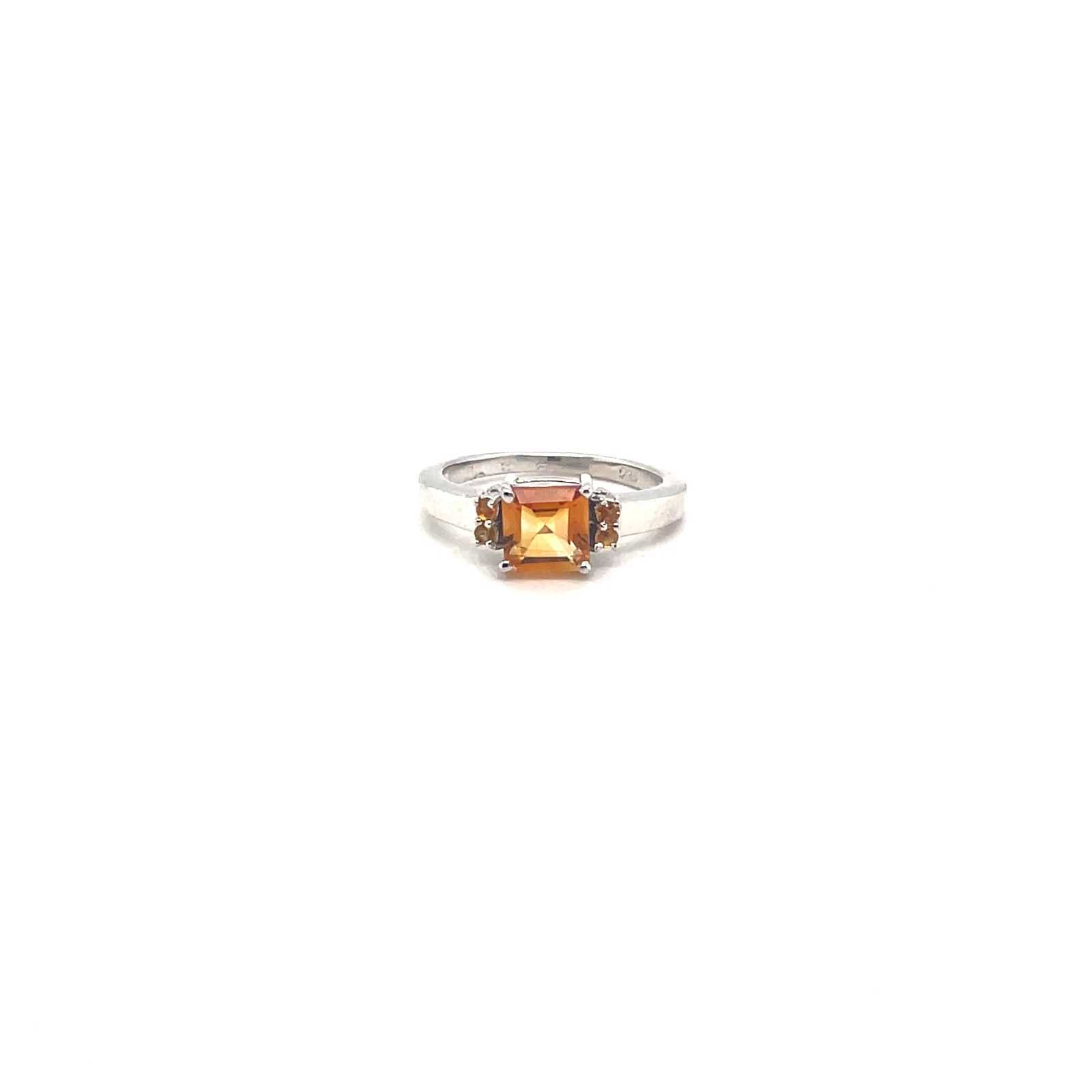 Citrine Ring In .925 Sterling Silver - KSR 15971 silver ring design for women