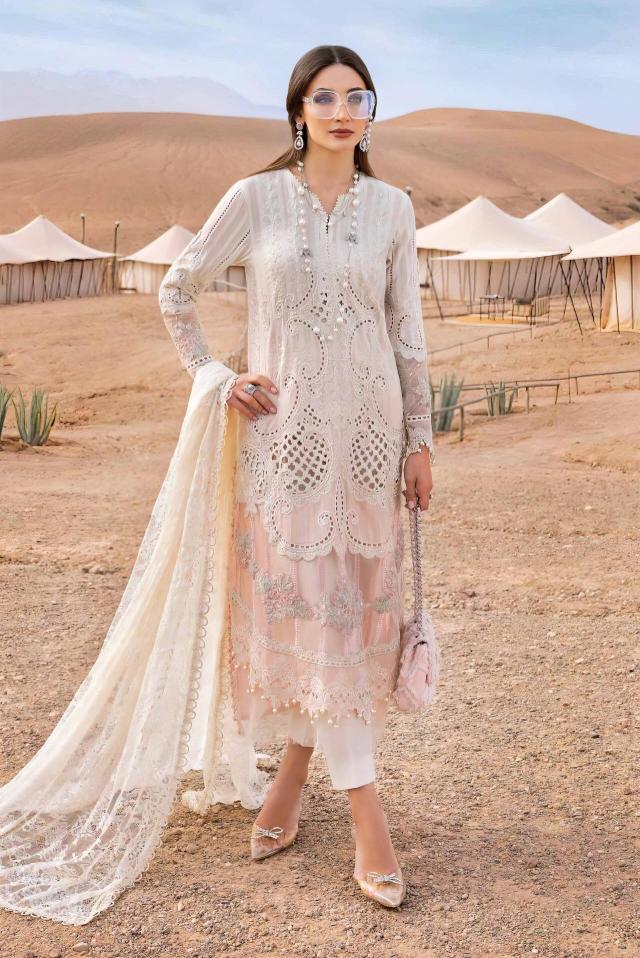 Deepsy Maria B Premium Embroidered 25 Catalog Cotton Duppatta pakistani wedding suits for brides