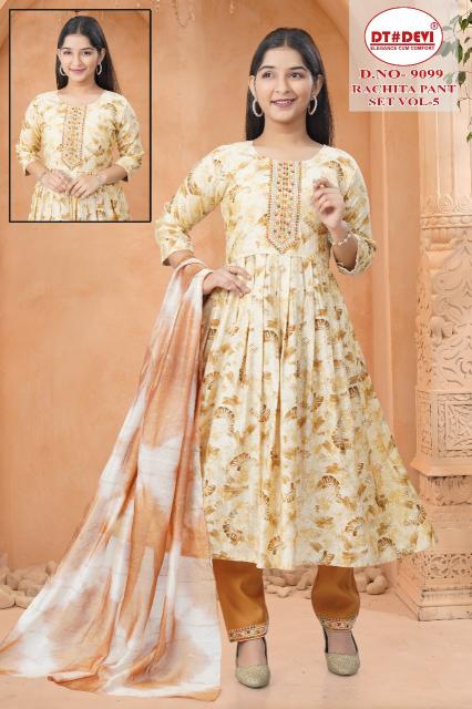 Dt Devi Rachita Pant Set Vol 5 catalog kids ethic wear wholesale