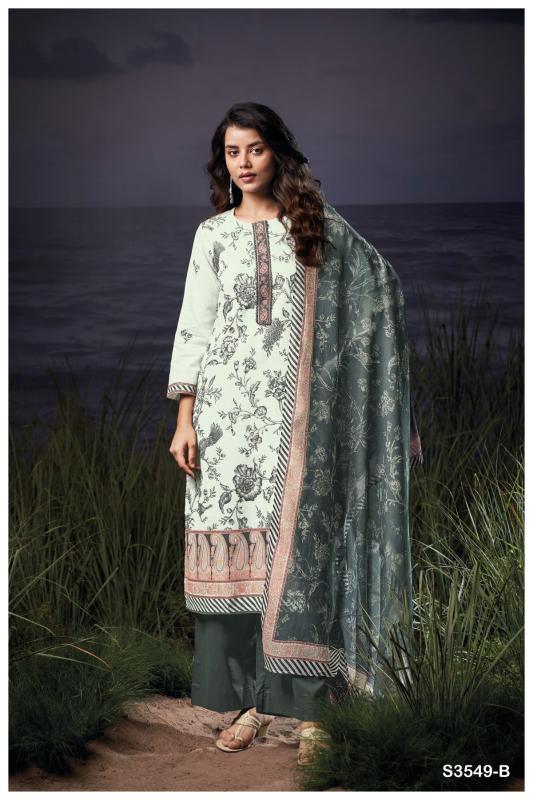 Ganga Charlotte 3549 catalog unstitched salwar kameez wholesale pakistan