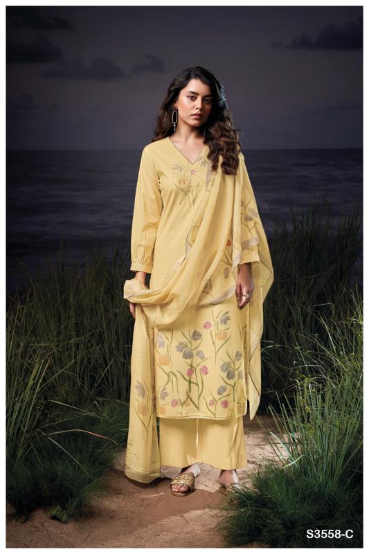 Ganga Gurveen 3558 catalog unstitched salwar kameez wholesalers in mumbai