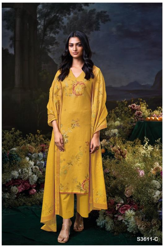 Ganga Idhika 3611 catalog wholesale dealers of salwar kameez in mumbai