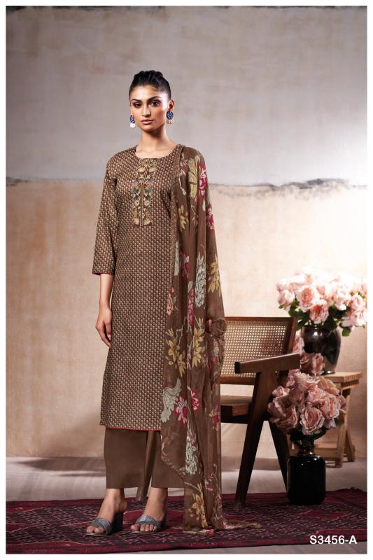 Ganga Maheen 3456 catalog wholesale salwar kameez suppliers in surat