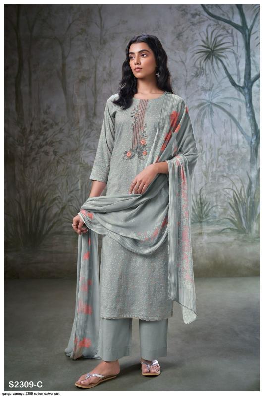 Ganga Varenya 2309 catalog straight salwar kameez wholesale