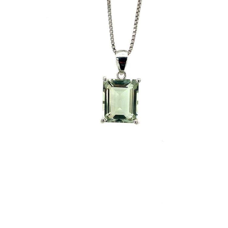 Green Amethyst Pendant in 925 Sterling Silver KSP 36905 silver antique jewellery