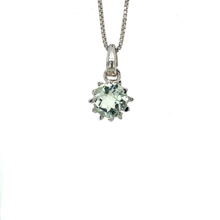 Green Amethyst Pendant in 925 Sterling Silver KSP 38147 giva jewellery silver
