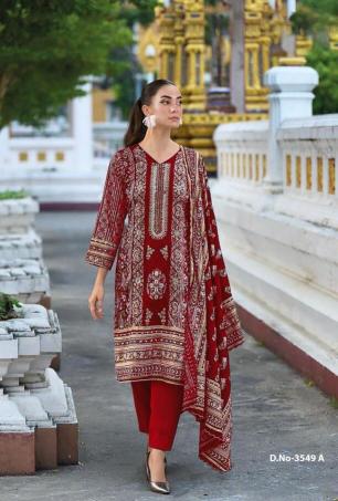 Jihan 3548 To 3549 A Catalog Cotton Dupatta pakistani suit couture
