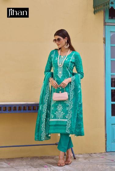 Jihan Bin Saeed Vol 17 catalog pakistani lawn cotton dress material wholesale surat
