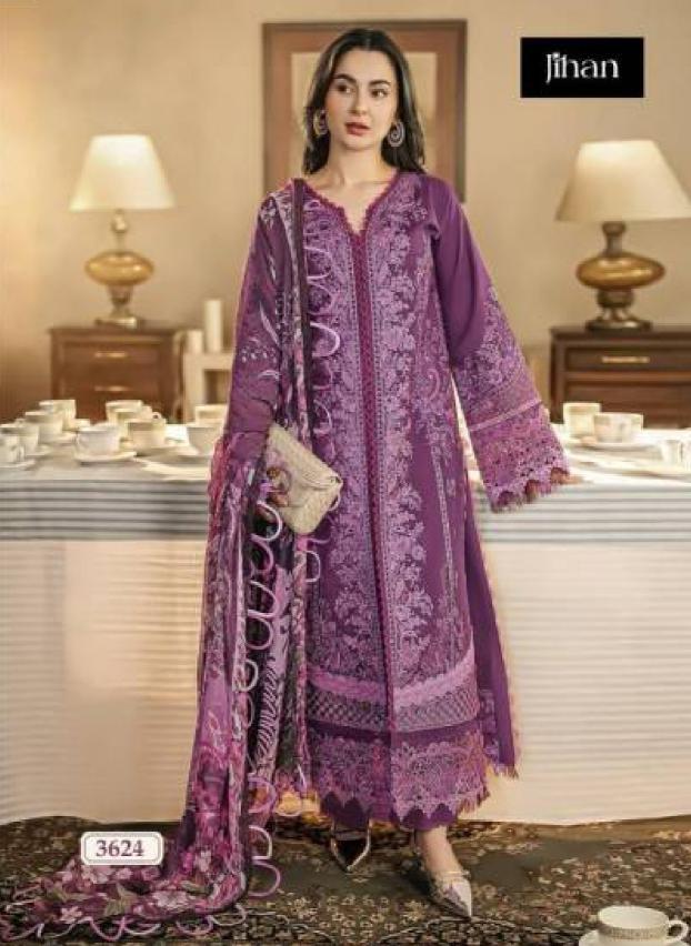 Jihan Ombre Lawn Vol 3 catalog Cotton Dupatta pakistani khan suit designs