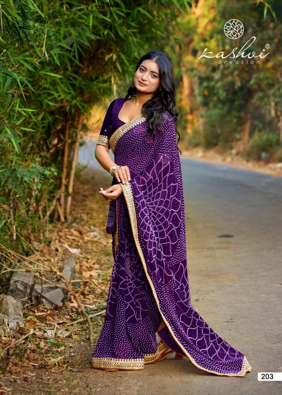 Kashvi Chuneri Vol 2 Catalog georgette sarees manufacturers in surat