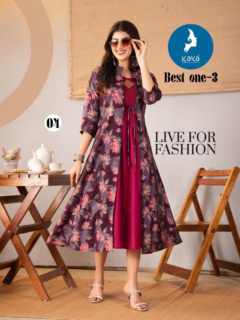 Kaya Best One vol 3 catalog indian kurti with jacket