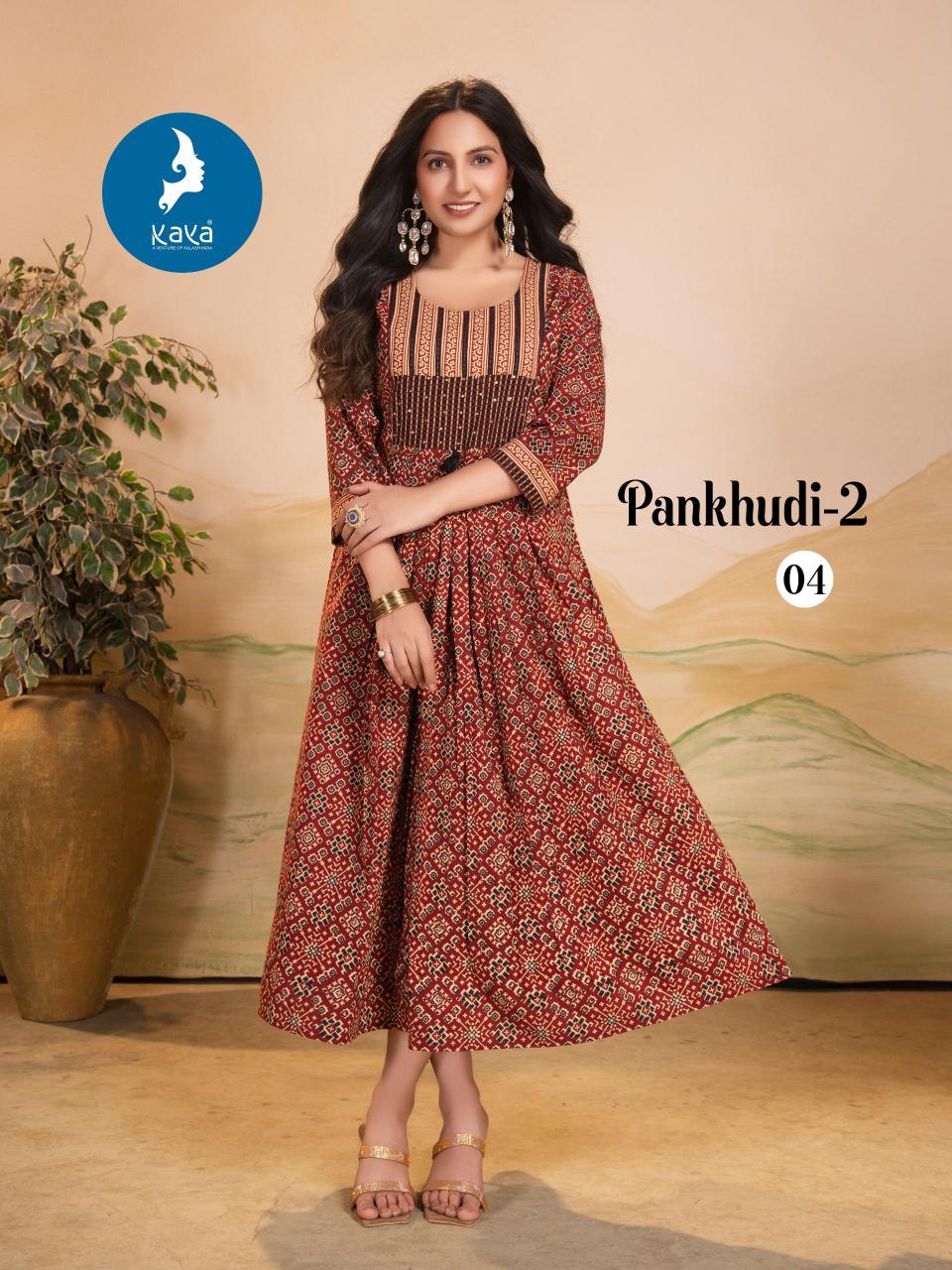 Kaya Pankhudi vol 2 Catalog anarkali kurti online shopping india