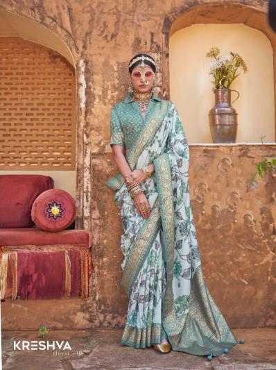 Kreshva Bhumi Catalog pure silk saree wholesale surat