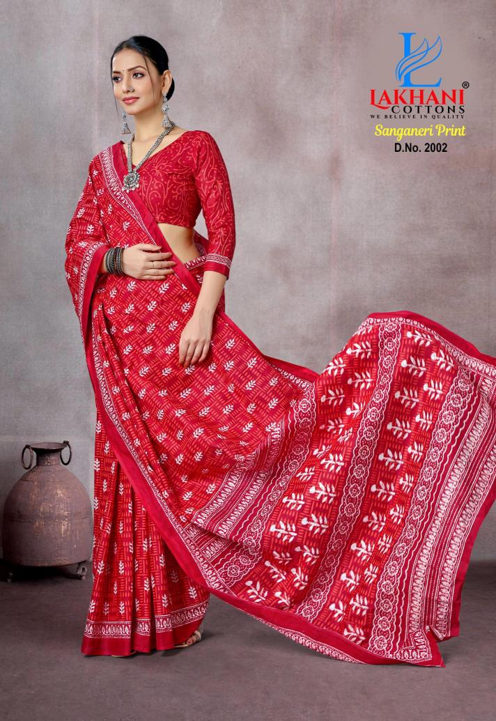 Lakhani Sanganeri Print Vol-01 - Cotton Sarees - Wholesale Catalog