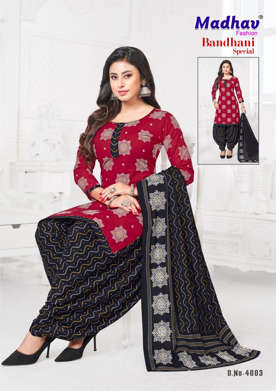 Madhav Bandhani Special  Vol-04 - Dress Material  - Wholesale Catalog