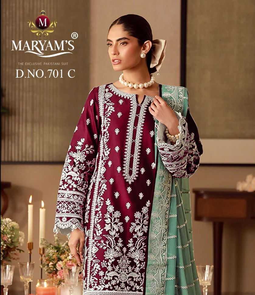 Maryams M 701 Catalog pakistani party suits online