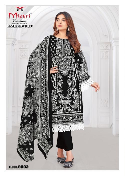Mishri Black & White Vol-8 – Dress Material - Wholesale Catalog