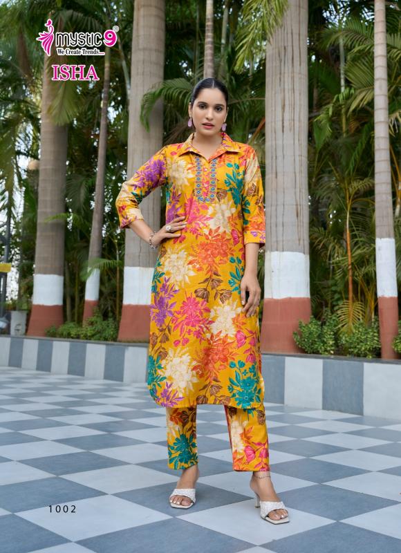 Mystic 9 Isha vol 1 catalog print coord set wholesale market