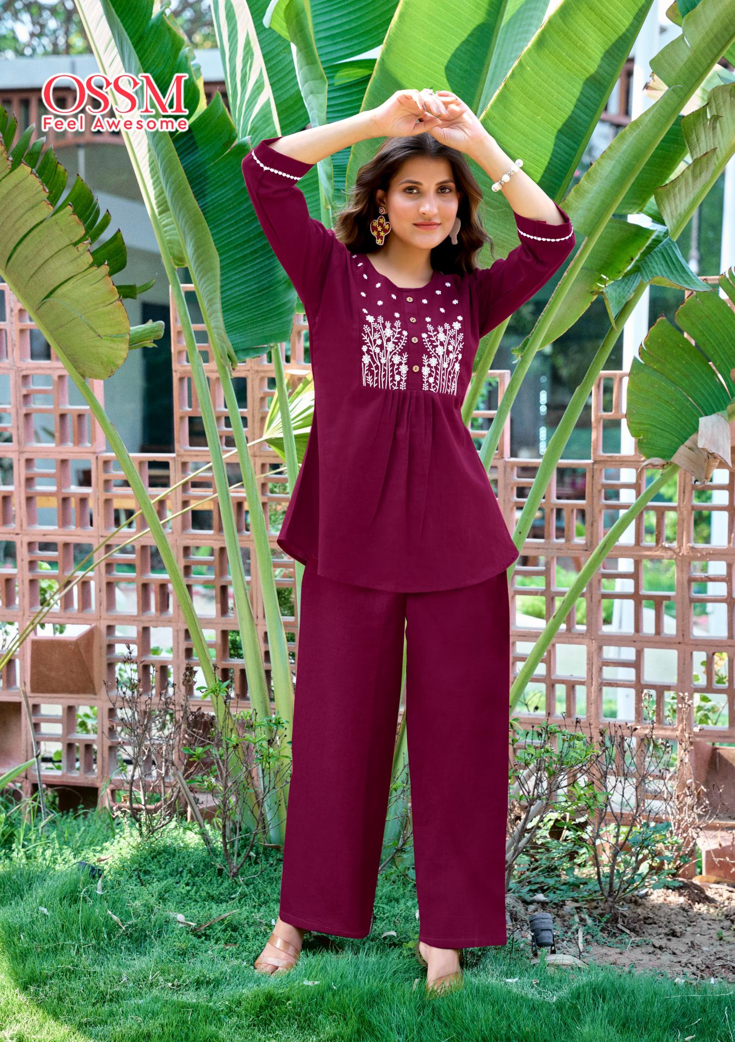 Ossm Glamour catalog co ord set under 1000