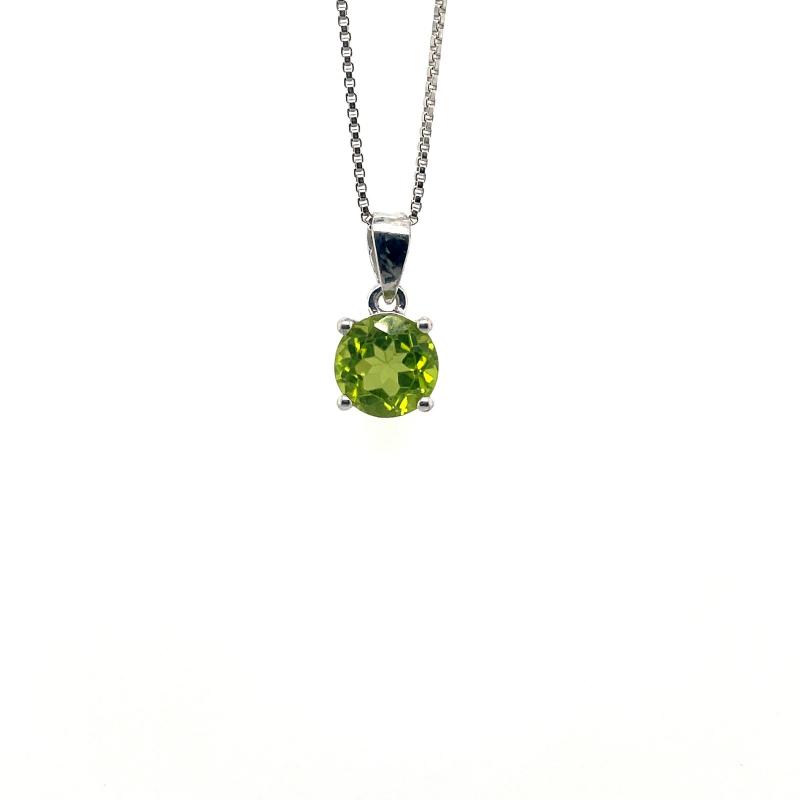 Peridot Pendant in .925 Sterling Silver - KSP 35749 silver necklace for women simple