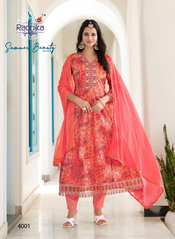 Radhika Lifestyle Summer Beauty Vol 4 catalog india anarkali kurtis