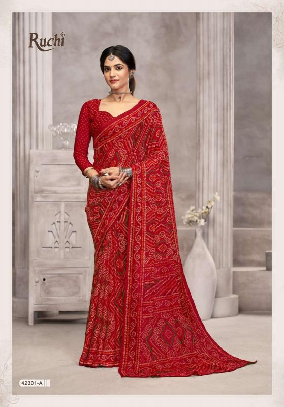 Ruchi Star Chiffon Catalog chiffon sarees at surat