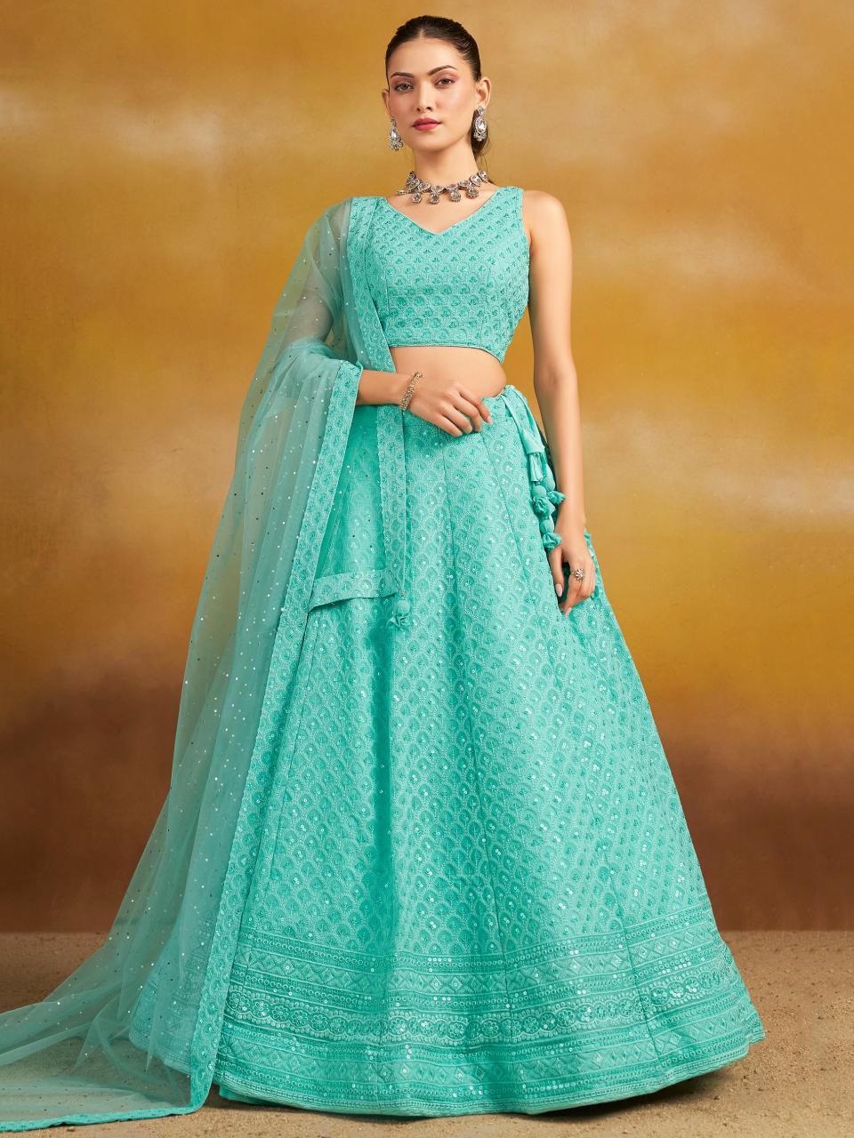 Sabella 5124 Sky catalog lehenga online india