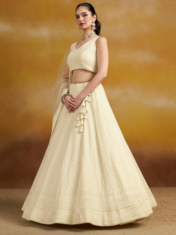 Sabella 5124 White catalog lehenga price in india