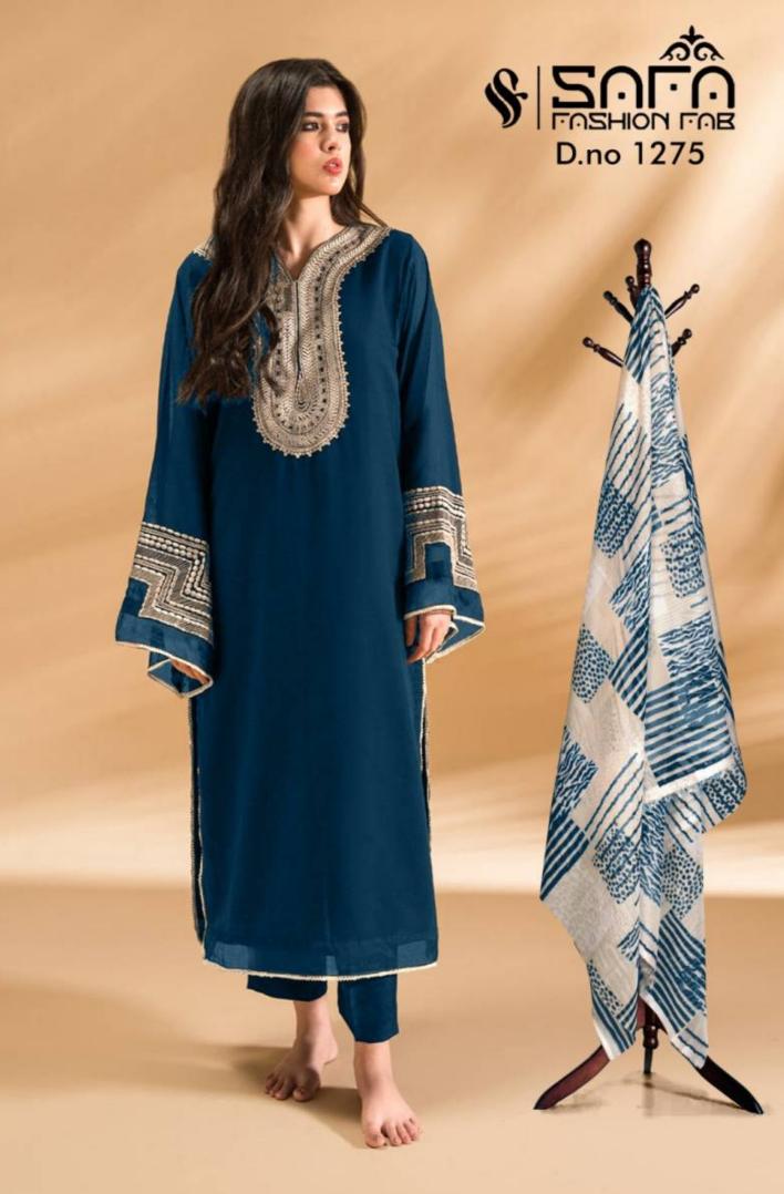 Safa Fashion Fab 1275 catalog pakistani churidar suits online
