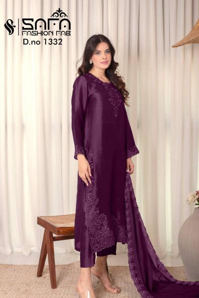 Safa Fashion Fab 1332 catalog palazzo suits pakistani