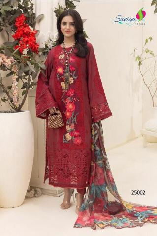 Saniya Zaria Vol 25 catalog palazzo pant suit design 2025 pakistani