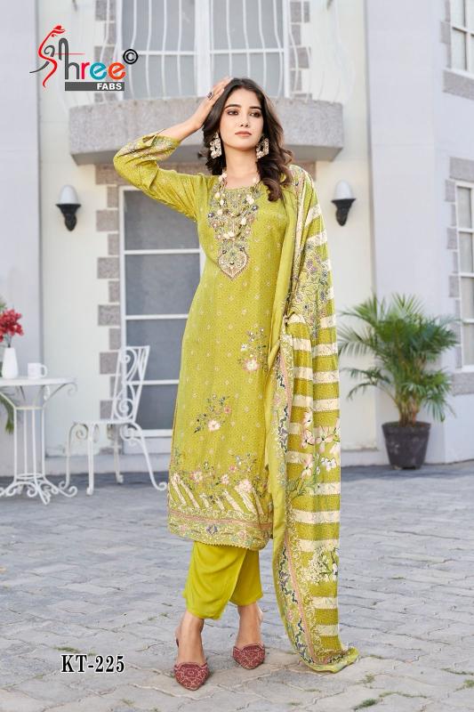Shree Fabs KT 225 Catalog pakistani straight cut suits images