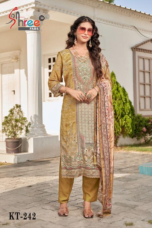 Shree fabs KT 242 Catalog pakistani style suits pics