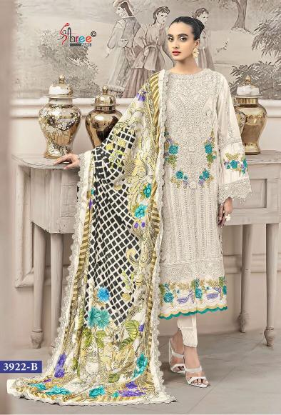 Shree Fabs Mariya B color collection vol 2 catalog Chiffon Duppatta pakistani replica suits in delhi
