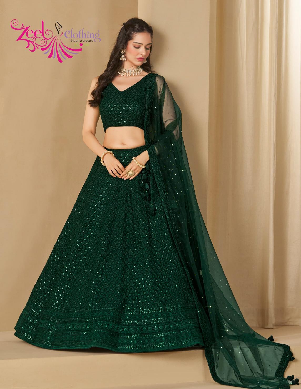 Zeel Clothing Florance vol 1 catalog nakkashi lehenga choli wholesale